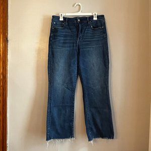 American Eagle | High Rise Crop Flare with Distressed Hem